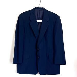 Hickey Freeman Boardroom Mens Blazer Size 46R Black Wool‎ Cashmere Sport Coat